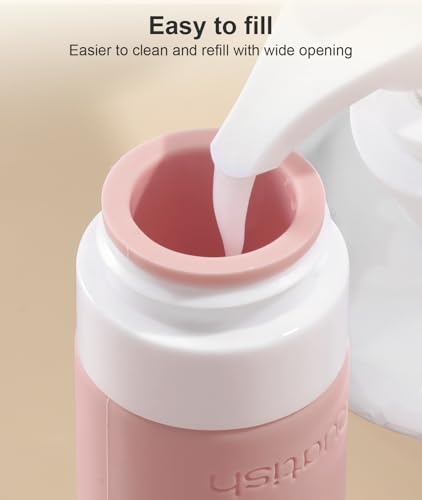 Image of Quatish Travel Bottles for Toiletries, Original Patented Leak Proof Travel Size Containers, 3 oz Tsa Approved Silicone Shampoo and Conditioner Bottles, 4 Pack, Dusty Pink