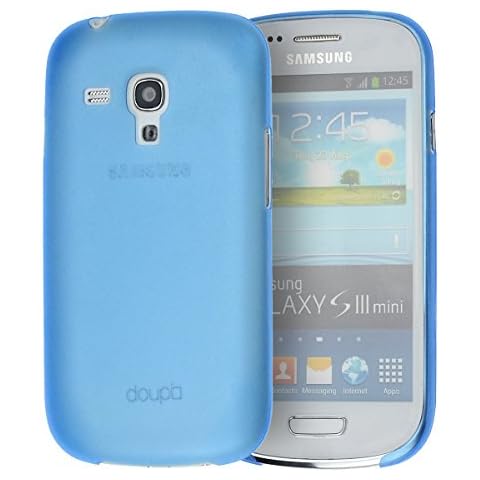 doupi UltraSlim Cover for Samsung Galaxy S3 mini, Fine Mat Feather Light Bumper Protector Sleeve Skin Case, Blue Cover