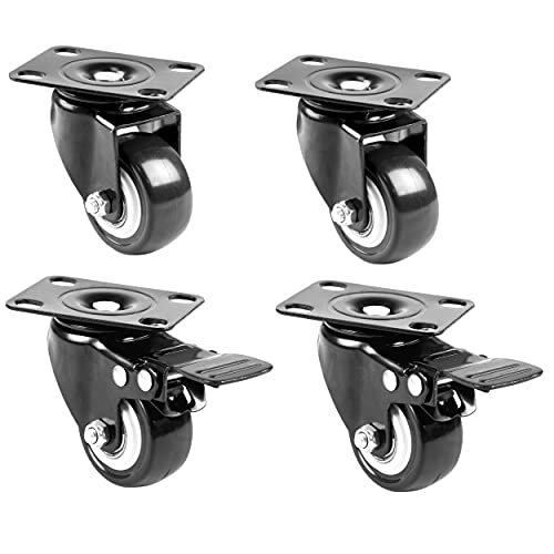 HRB 4 Stück Möbelrollen, Transportrollen Gesamttragkraft 400 kg (2 STK....