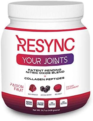 Resync Collagen Peptides - Collagen Protein Powder Blend with Circulation Superfoods + More. Clinically Formulated for Healthy Joints, Muscles, Heart, Gut, Skin, Hair, Nails.