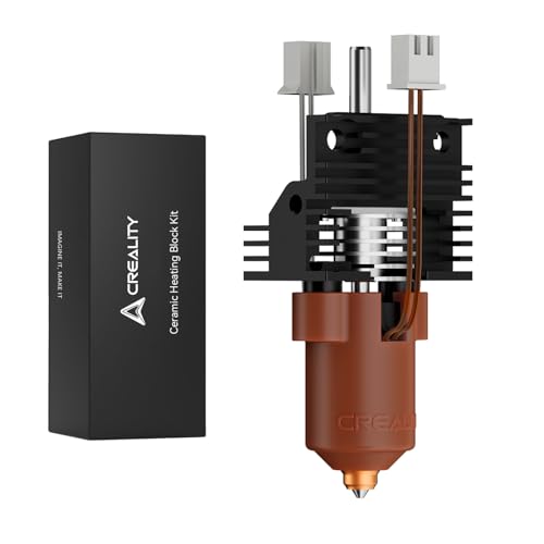 Creality Official K1 Max/K1C/K1 SE/K1 Upgrade Ceramic Heating Block Kit Unicorn Quick-swap Nozzle Kit K1 Max High-Speed Printing Hotend Kit Supports 300C High Temperature (Terminal Without Buckle)
