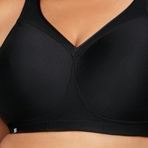 Glamorise Women's Full-Figure Sports Bra, Black, 42DD - 2