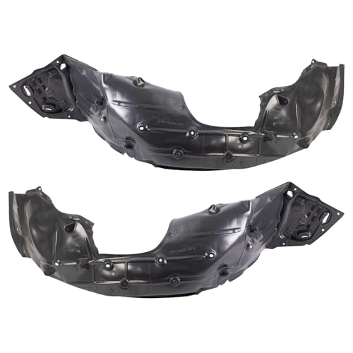 Image of TRQ Front Driver and Passenger Side Inner Fender Liner Set Compatible with 21 Honda Civic Sedan North America Built Models 19-20 Civic EX Coupe North America Built Models