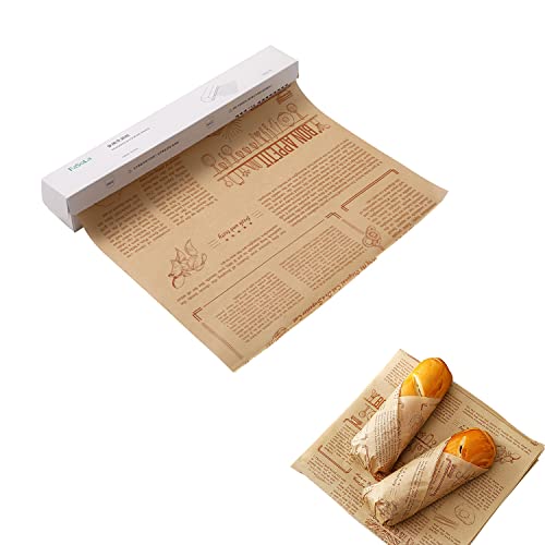 Hojas de papel encerado Deli para alimentos, papel de freidora de aire para el hogar, papel de hornear impermeable y a prueba de grasa para freidora de aire, envoltorios de sándwich, embalaje, hornear