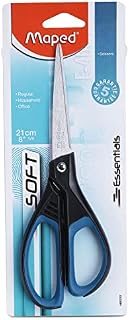 Maped Office Asymmetrical Essentials Soft Scissors 21cm (Assorted Colours)