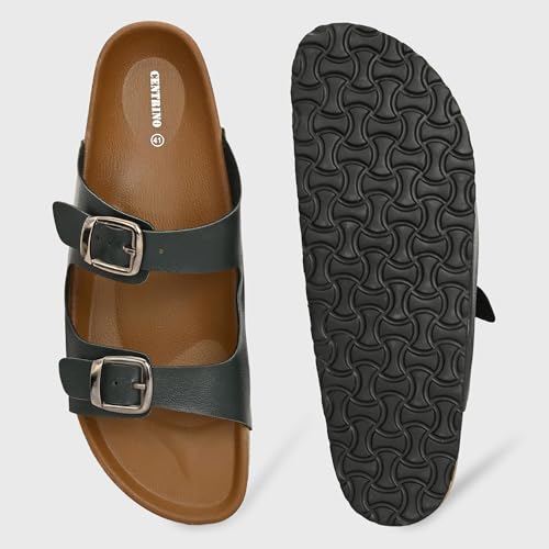 Image of Centrino Women's Berkin-Style Slip-On Sandals | Open Toe Design | Soft PU Footbed | Lightweight & Comfortable | Arch Support | On-Grip Sole | Casual Outdoor Wear (9226)