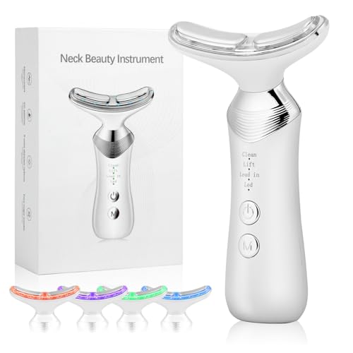 AOOWU Face and Neck Massager with EMS Microcurrent - 5 Color Anti-Wrinkle Device for Skin Tightening and Lifting