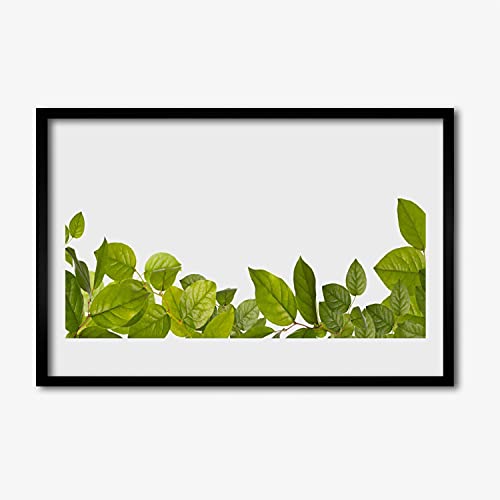 Affiche encadrée 60x40 cm avec cadre MDF design feuilles de la nature