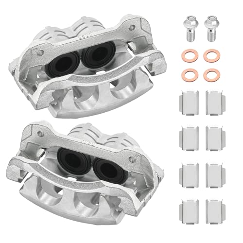 Image of BDFHYK 18-B4929A 18-B4928A Front Disc Brake Caliper Assembly Compatible with Ford Mustang 2005-2010 /2012-2014 4.6L V8 /3.7L V6, GAS 2pcs