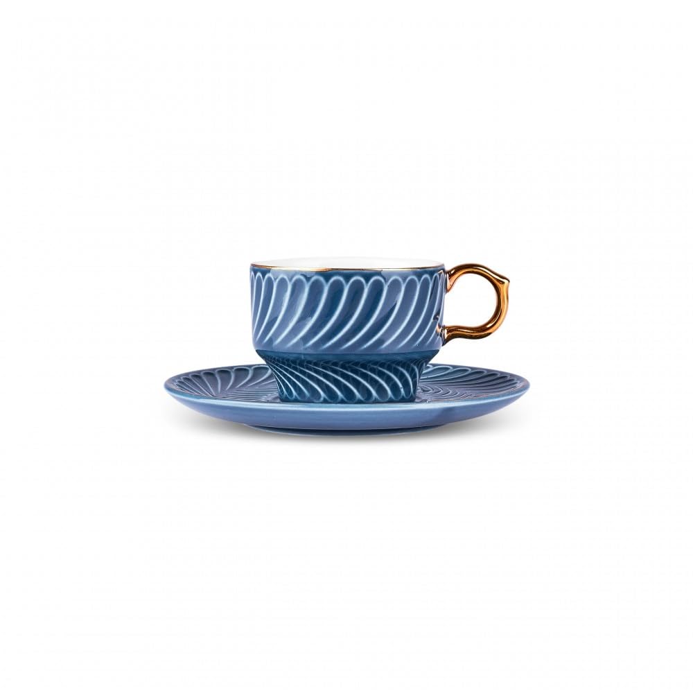 KARACA Olympian Lot de 6 tasses à café Bleu 90 ml