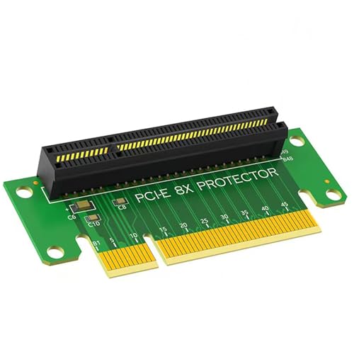 WLGQ PCI Express 8X Riser Card 90 - Degree Adapter Card with Protector - GPU Extension for Server & Mining Rigs