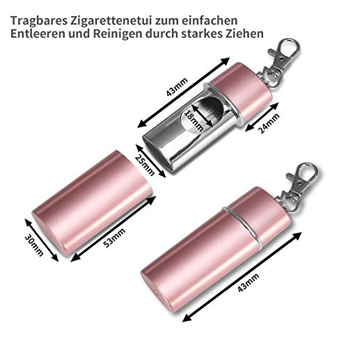 Yosemy 3 Stück Geruchsdicht Taschenaschenbecher Reiseaschenbecher für Aschenbecher to go (Schwarz + Rosa + Silber)