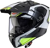 Caberg Tanami Scram Casco da Motocross, Nero Opaco/Grigio/Giallo, 2XL (63/64)