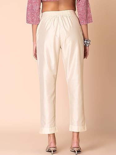 Image of Indya Women Straight Fit High Rise Pants