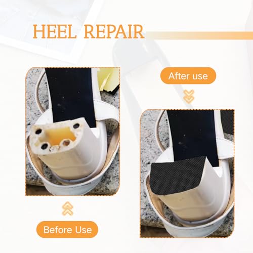 Image of Square Rubber Sole Sheet, Shoe Sole Repair Material for Shoe Heel, 5 /32 Inch Thick, Black, 4 Patches