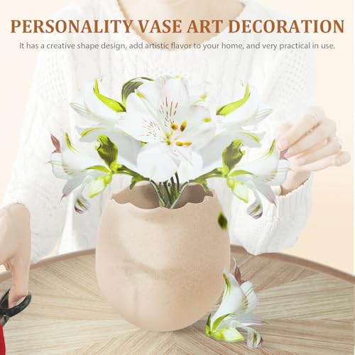 Cuenco para postres de cerámica con diseño creativo de cáscara de huevo para decoración 6