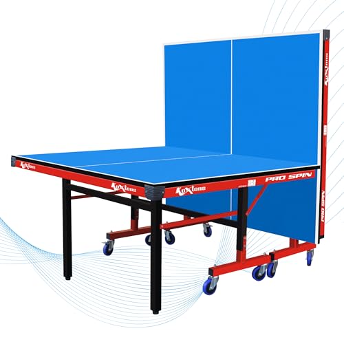 Image of Table Tennis Table, 25mm UV-Coated Top, Blue, Indoor, TTFI Approved, 2740 x 1524 x 760 mm, with Net Set, Pro Spin