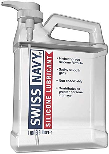 Swiss Navy Premium Silicone Based Lubricant, Gallon 128 Ounce Personal Lube Gel for Men Women & Couples, Condom & Latex Safe Hypoallergenic Unscented Zero Residue Lubrication, Works Underwater - 128 Fl Oz (Pack of 1)