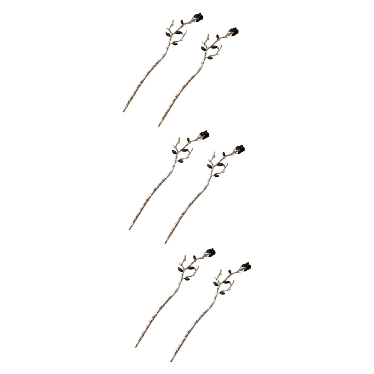 MAGICLULU Juego De 3 Horquillas Chinas Para El Pelo Con Forma De Rosa Para Moño Accesorio Para El Pelo De Boda 2 Unidades X 3
