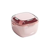 Pink Nursery-Teeth Box Denture-Box Orthodontic Retainer Denture Mouth guard Cleaning Soaking Storage Case Waterproof Lid