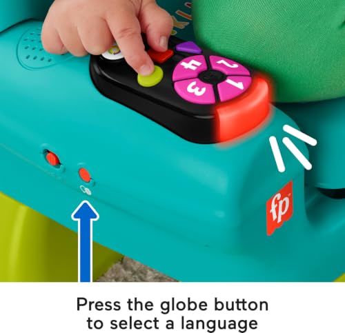 Image of Fisher-Price Laugh & Learn Toddler Learning Toy Smart Stages Chair, Teal, Music Lights & Activities for Ages 1+ Years, Multilanguage Version