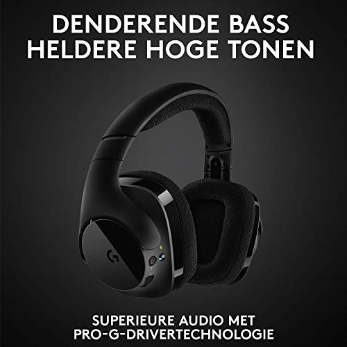 Logitech G533 Draadloze Gaming Headset, 7.1 Surround sound, DTS Headphone:X, 40mm Pro-G drivers, Noise Cancelling Microfoon, 2.4GHz draadloos, Lichtgewicht, Batterijduur 15 uur, PC/Mac - Zwart - Afbeelding 5