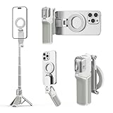 AMAZEAR Magnetisches 4-in-1 Multifunktionales Selfie-Stick-Stativ, Telefonkameragriff-Handy-Ständer mit Abnehmbarer Fernbedienung,abnehmbarem Bluetooth-Modul, einstellbarem Zoom, zum Fotografieren