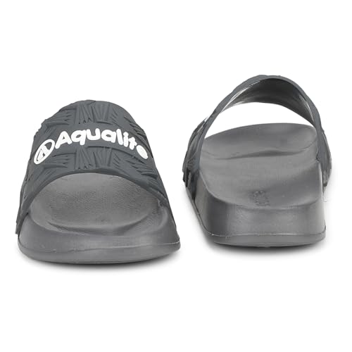 Image of Aqualite NEO-266 Men Slide Slippers with Comfotable Sole Slip-On Flat Flip Flops, Sliders, Chappal & Comfort Insole Slipper for Men
