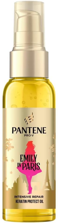 Pantene x Emily in Paris: Keratin Protect hair oil 100 ml. Limited edition. Helps to rebuild damage shine hair and reduce brittleness. For daily use