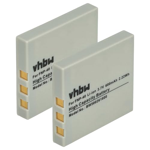 2 Batteries de Rechange pour Fuji FinePix V10, FinePix Z1, Z-1, Z2, Z3, Z-3, Z5fd, Z-5fd remplace Fujifilm NP-40 / NP-40N