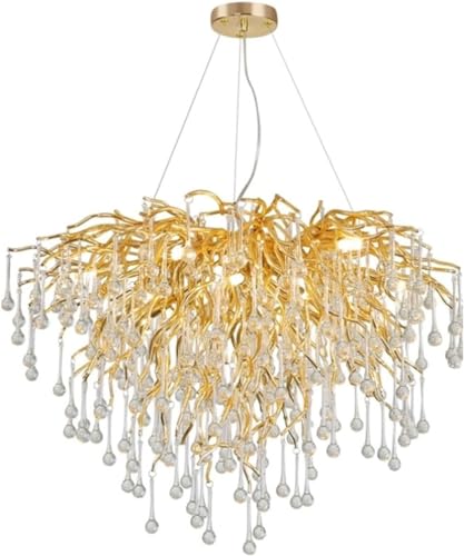 Plafonnier moderne branche d'arbre pour sublimer un plafond bas et salon sombre 60cm