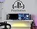 Playstation - Adesivi da parete per videogiochi, con logo PS per cuffie e videogiochi, 37 x 30 cm, colore: nero lucido