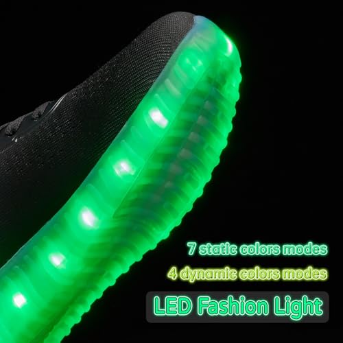 Image of BosenHulu Light Up Shoes for Women Men USB Charging LED Shoes Adult Halloween Dancing Glowing Luminous Trainers Gradient Colors Mesh Upper Party Revel Flashing Sneakers