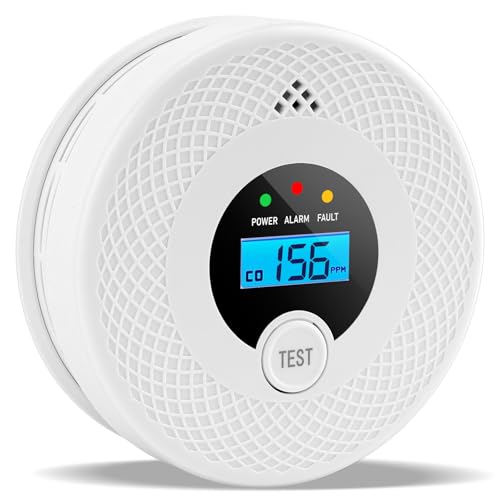 1-Pack Smoke & CO Detector LCD