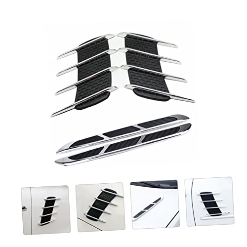 Alipis 2 Pair Abs Side Decorative Sticker Car Air Inlet Paste Shark Decorations for Car