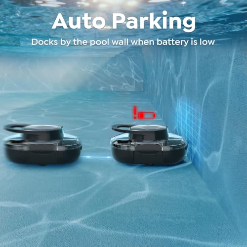 Image of S1 Pro Cordless Robotic Pool Cleaner, 130-Min Runtime, Cleans Up to 1,292 Sq.Ft, Dual-Motor Pool Vacuum, Automatic Cleaner with Large Filter Basket, Fast Charging & Self-Parking (Glossy Black)
