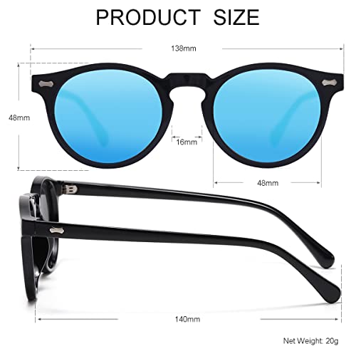 Image of Vintage Polarized Sunglasses for Men Women Round Retro Classic Fashion Eyewear UV400 Protection Sun Glasses