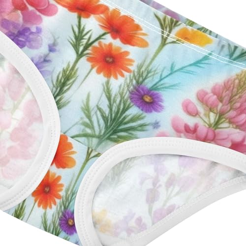 Watercolor Wildflower Pink Lupines Toddler Underwear Custom 2t Cotton Little Girl Panties Pattern Kids Briefs Undies4