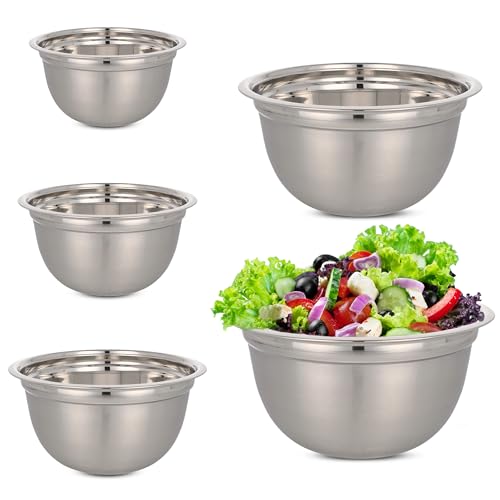 EHOMEA2Z Stainless Steel Mixing Bowls Set, Deep Mixing...