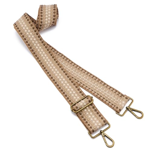 Image of ZOOEASS Bronze Buckles Purse Strap, 2 inch Wide Crossbody Handbag Strap Adjustable Replacement Shoulder Strap Vintage Embroidery