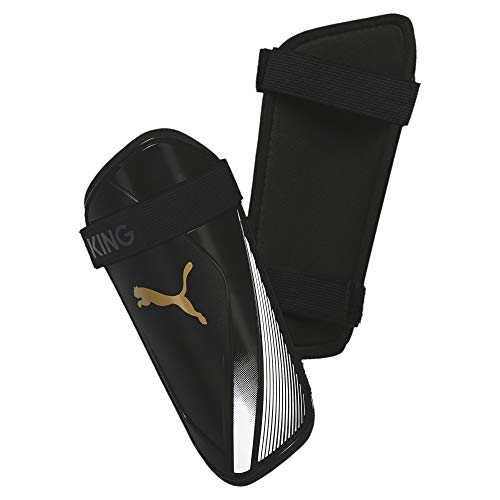 PUMA King ES 2 Espinillera Futbol, Adultos Unisex, Black-Gold White, M