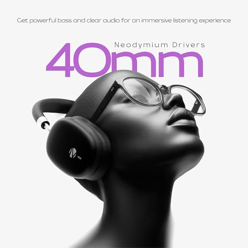 Image of Zebronics Silencio 200T Wireless Headphones, Hybrid ANC 48dB, Upto 100Hrs Playback, 40mm Drivers, Dual Mic ENC, BT v6.0, Gaming Mode, Dual Pairing, Touch Controls, App Support, AUX, Black