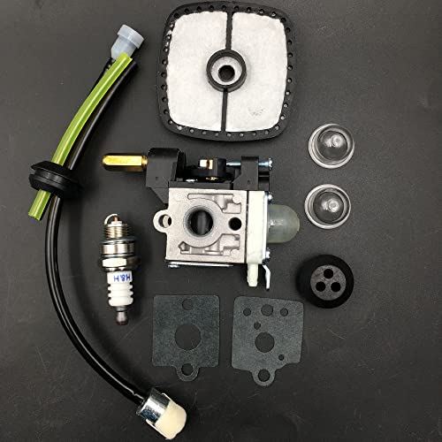 LIZAPUS Carburetor Compatible with Robin nb2050 A Trimmer Brush Cutter Carb & Air Filter Fuel Line Kits Replacement Carb