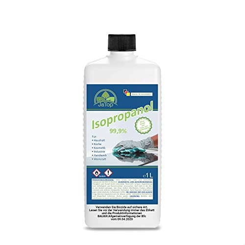 JaTop Isopropanol 99,9% Alcohol Isopropílico Limpiador Incl. Caño - 1.000ml Para Cocina Casa & Industria