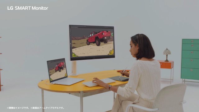 状態良好 LGスマートモニター 31.5インチ 4K エルゴアーム 32SQ780S-W | モニター | LG JP