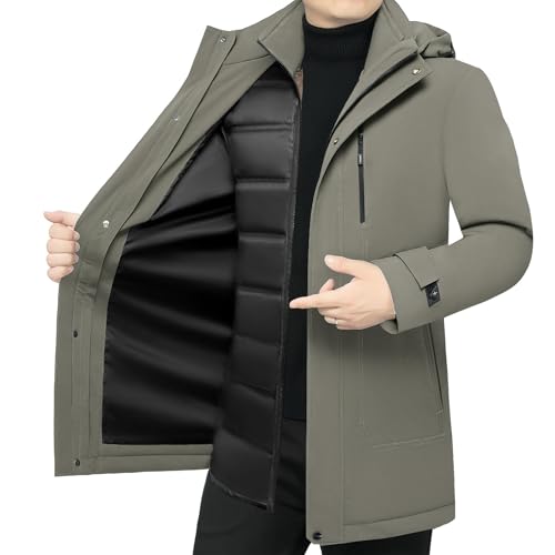 Chaqueta de invierno medieval ajustada y abrigada con capucha 6