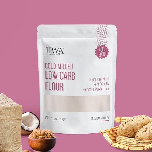 JIWA healthy by nature Cold Pressed Low Carb Flour/Atta| Promotes Weight Loss|Chakki Ground Gluten Free Flour|Low Gi|Keto Friendly|5 Gms Carb Per Roti|500 G (B0D1YFKC22) Amazon Price History, Amazon Price Tracker
