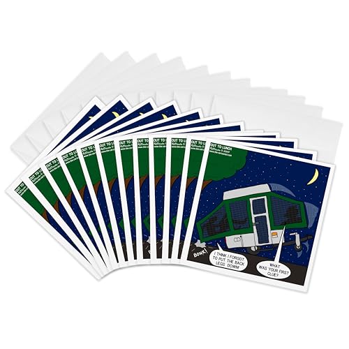 Cartes de vœux camper 15x15 cm 3dRose Gc_4513_2 pour messages