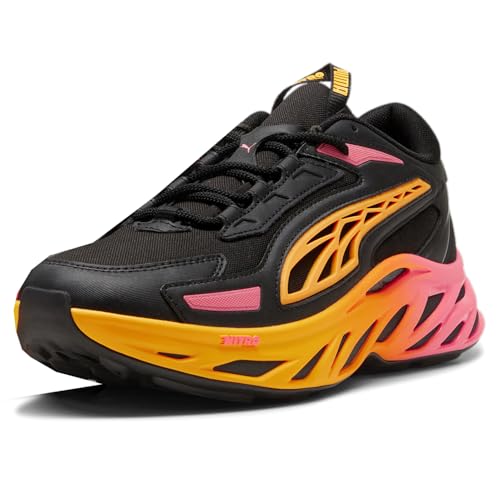 PUMA Mens Exotek Nitro Fire Glow Lace Up Sneakers Shoes Casual - Black, Orange - Size 11.5 M2