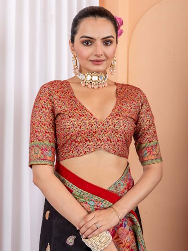 AKHILAM kanjivaram silk saree in soft silk – image 7